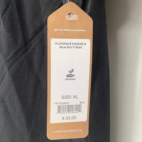 NEW! Florence Marine X Size X-Large Blue Dot Tee T-Shirt Black $35 msrp M6-1 - Picture 9 of 10